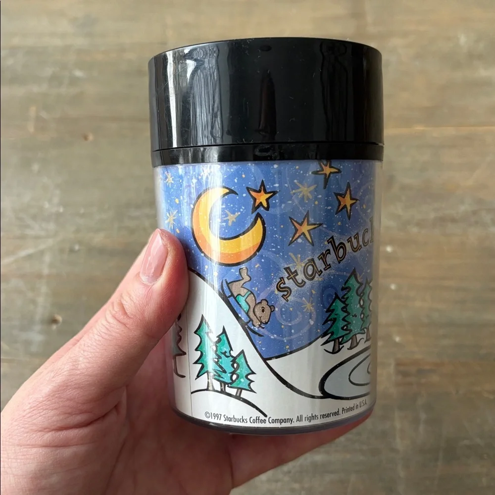 Vintage 1997 Starbucks “Bearista” travel coffee cup
